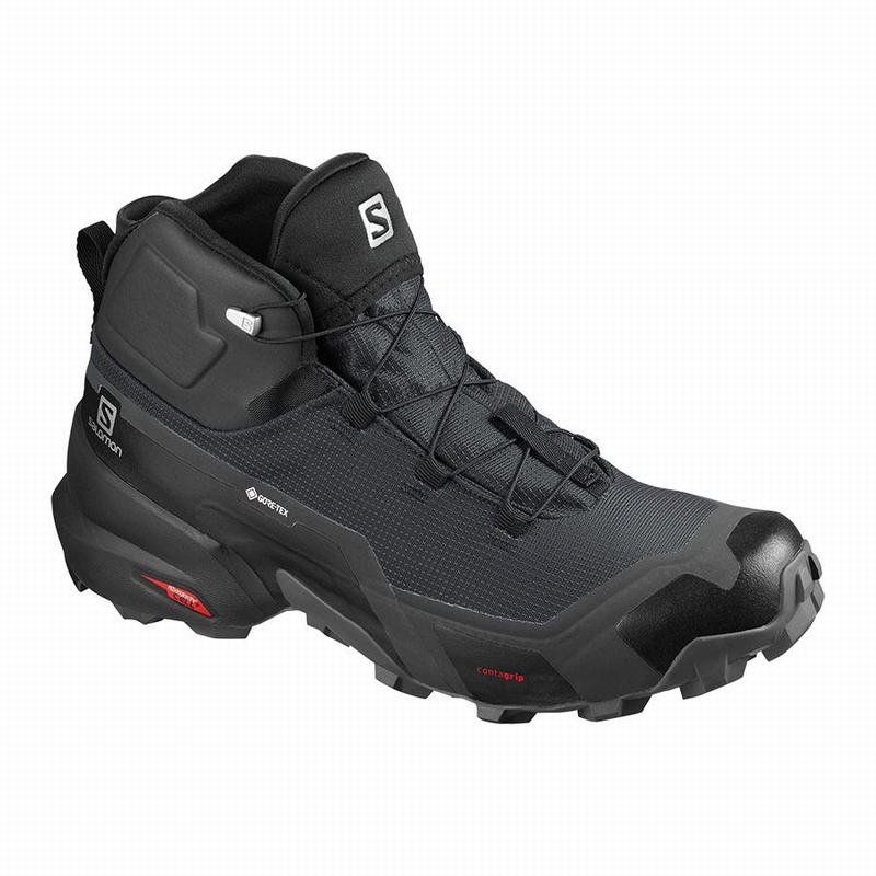 Bottes De Randonnée Salomon Homme Noir - Salomon CROSS HIKE MID GORE-TEX - France (8670-WHUMB)